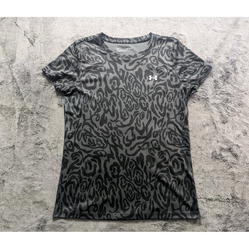 Under Armour Short Sleeve Top Women's Size Medium Black Loose Fit